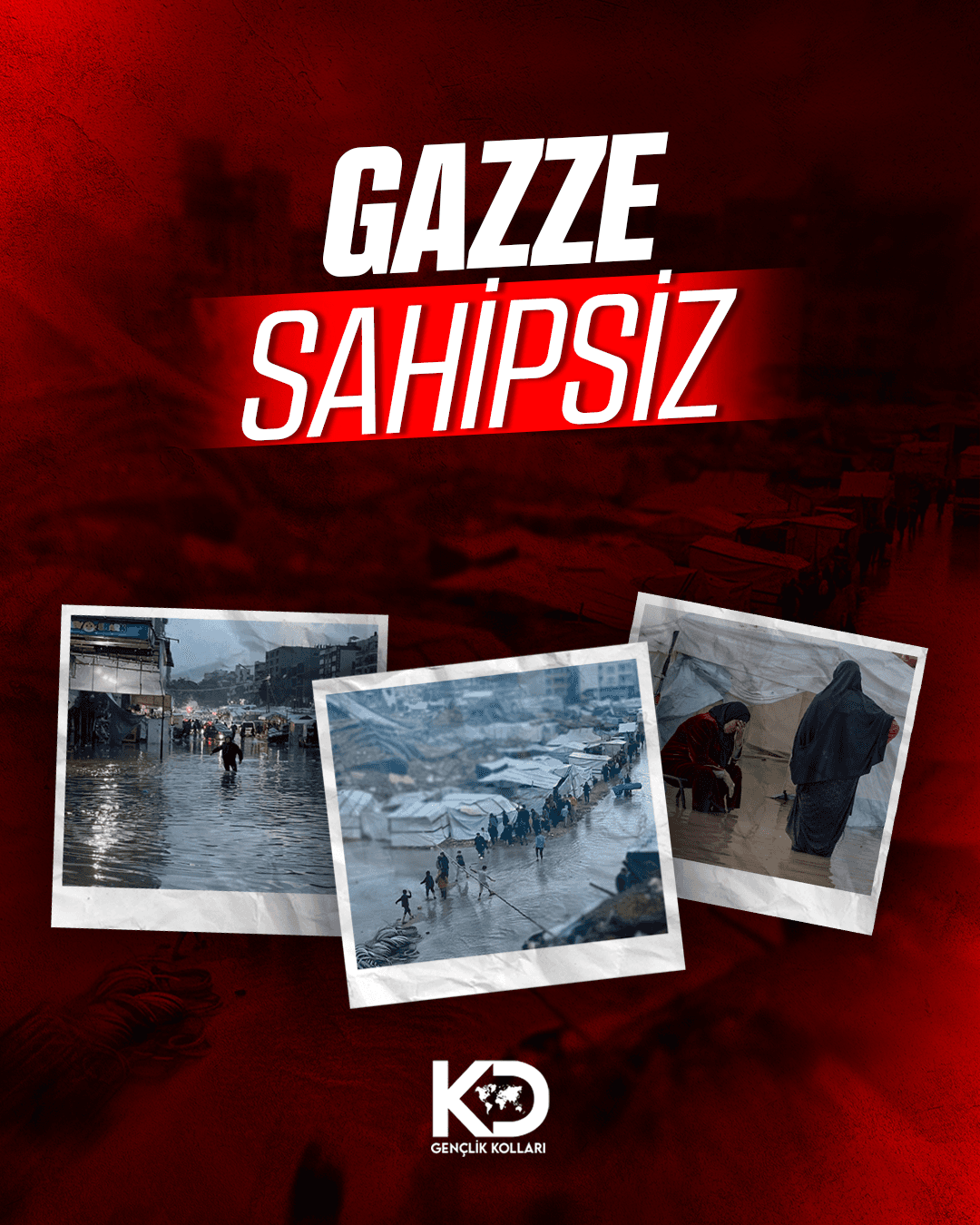 Gazze bugün tarihin en ağır kışlarından birini yaşıyor.