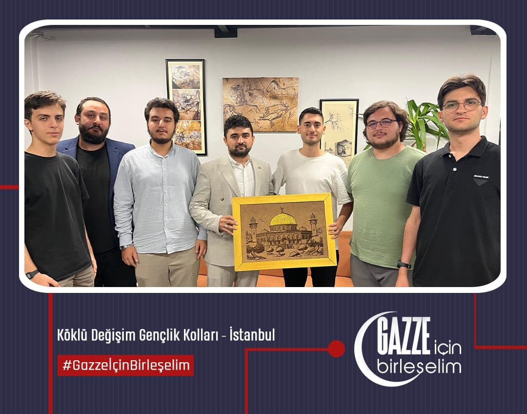 Köklü Değişim Gençlik Kolları İstanbul olarak, “Gazze İçin Birleşelim” çalışmaları kapsamında Genç Öncüler İstanbul İl Başkanlığına bir ziyaret gerçekleştirdik.
