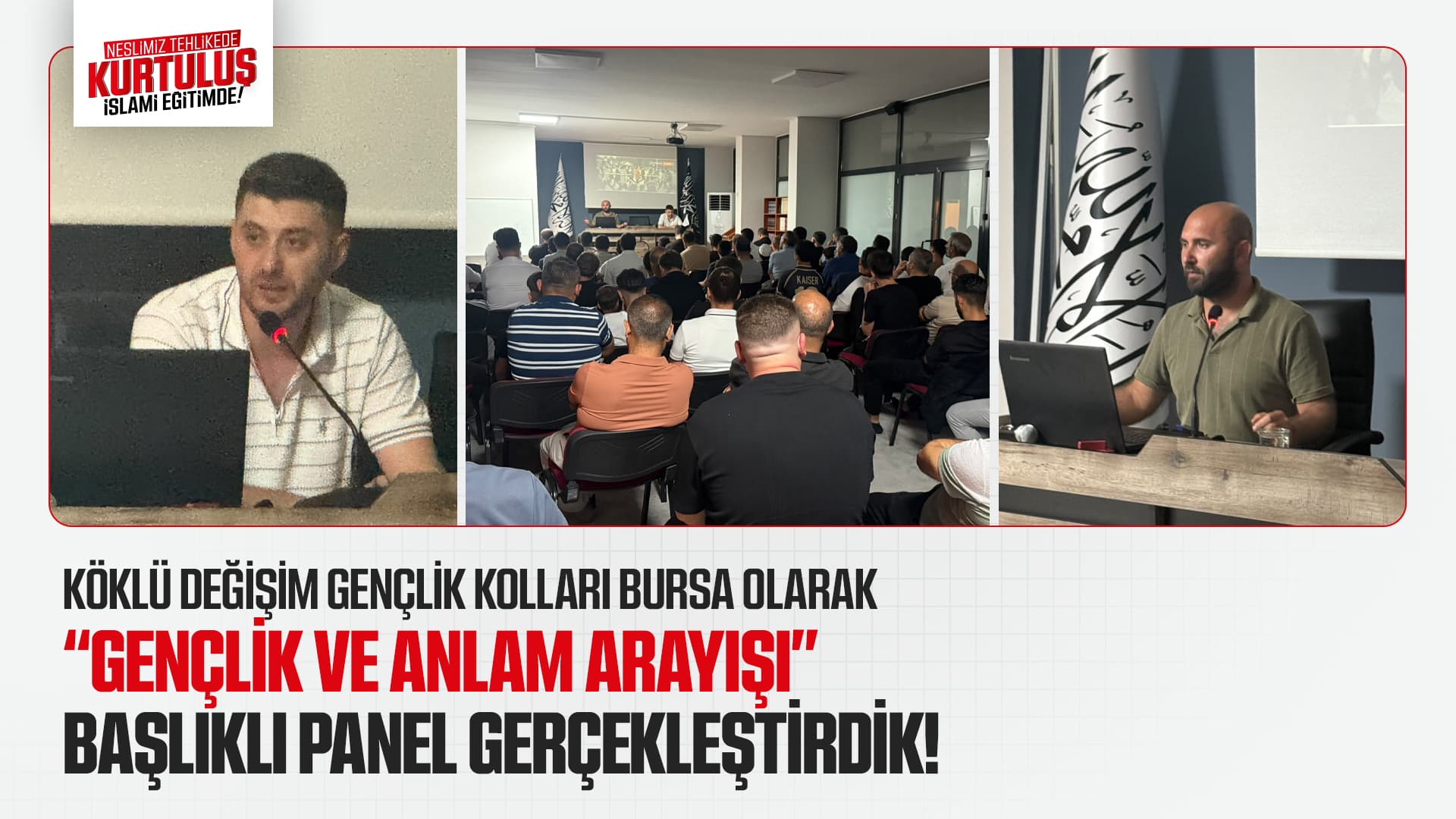 Köklü Değişim Gençlik Kolları Bursa olarak, “Gençlik ve Anlam Arayışı” başlıklı panelimizi gerçekleştirdik.